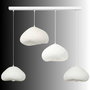 Opviq Lámpara de Araña Lora-Set-Lora-30-4-C-Nua Blanca